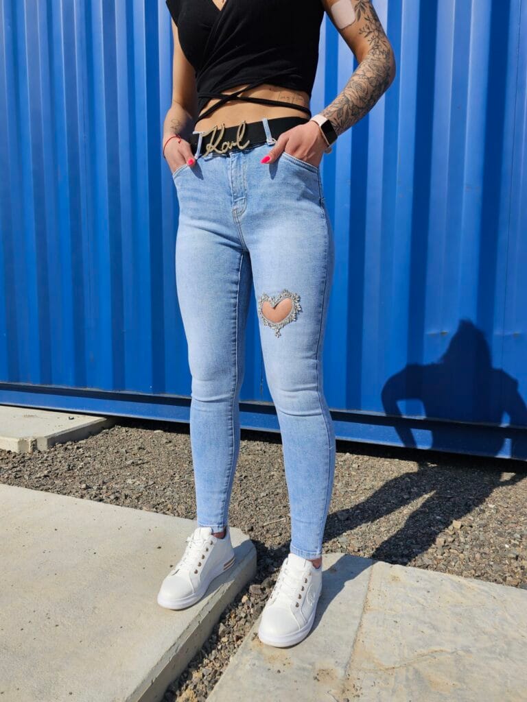 Spodnie jeansowe Msara SERCE S0529-5