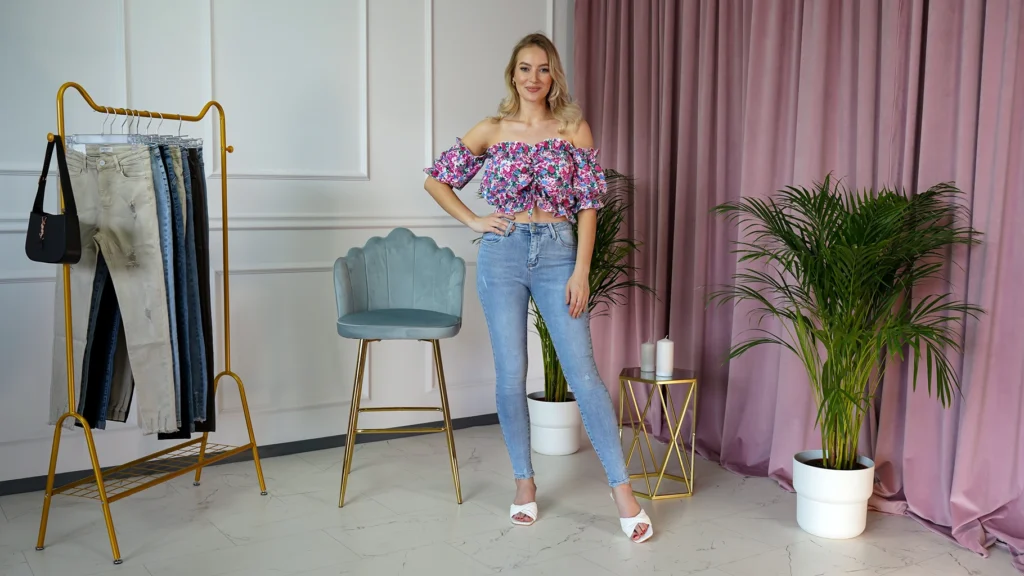 Spodnie REGULAR DENIM z drapkami