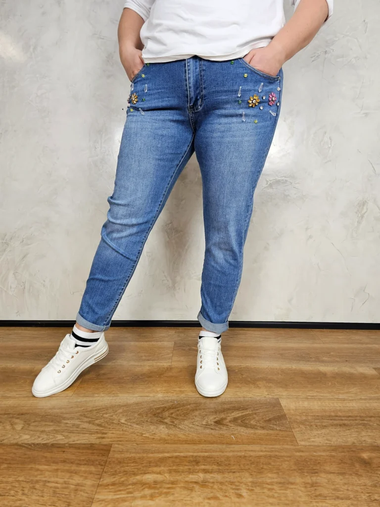 Spodnie PLUS SIZE G-smack z ozdobami