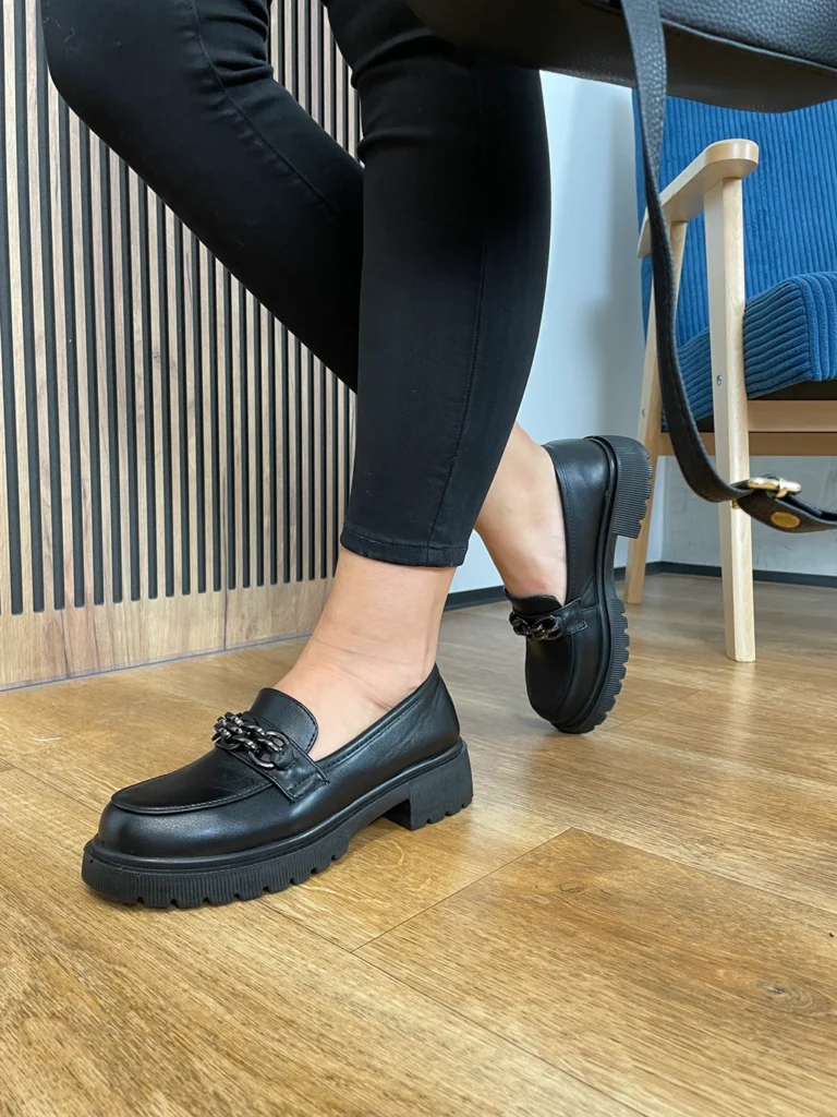 BUTY mokasyny czarne ROLE