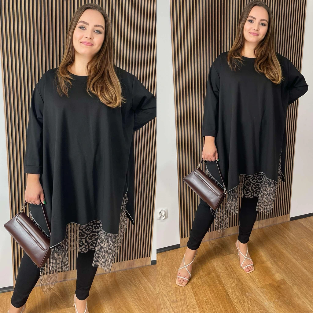 Bluzka tunika PRETTY PLUS SIZE czarna