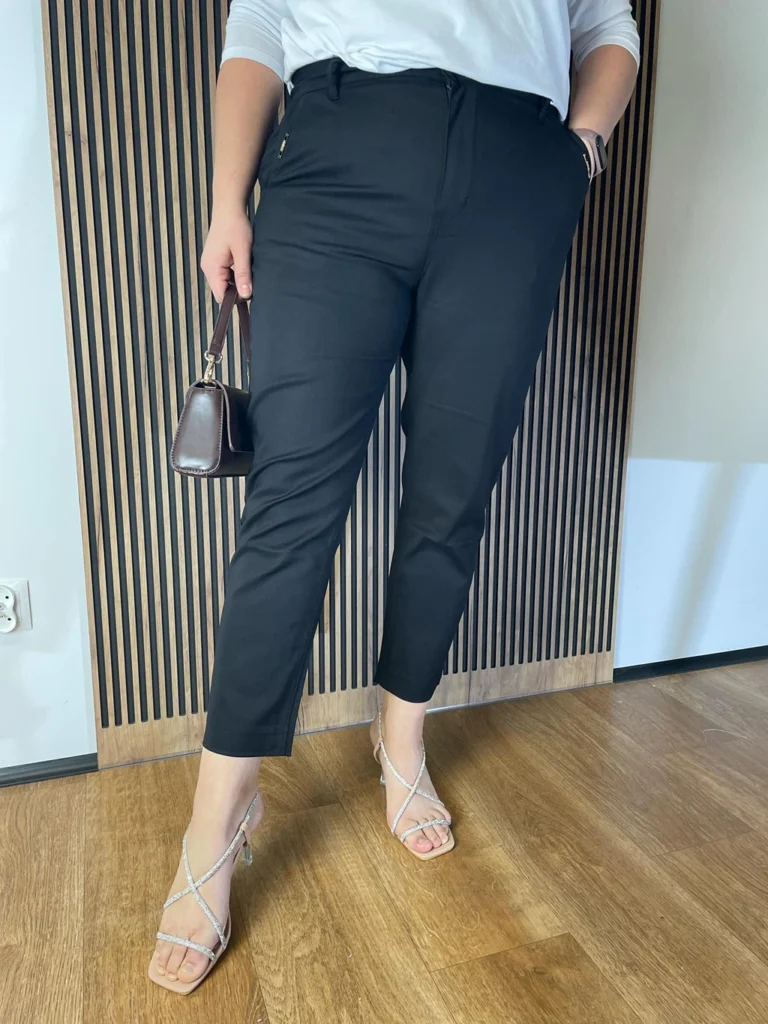 Spodnie Plus Size czarne Dunakeszi cygaretki czarne