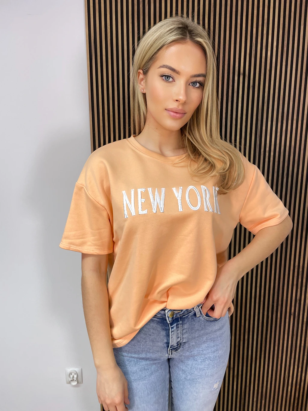 T-shirt NEW YORK Azara pomarańczowy
