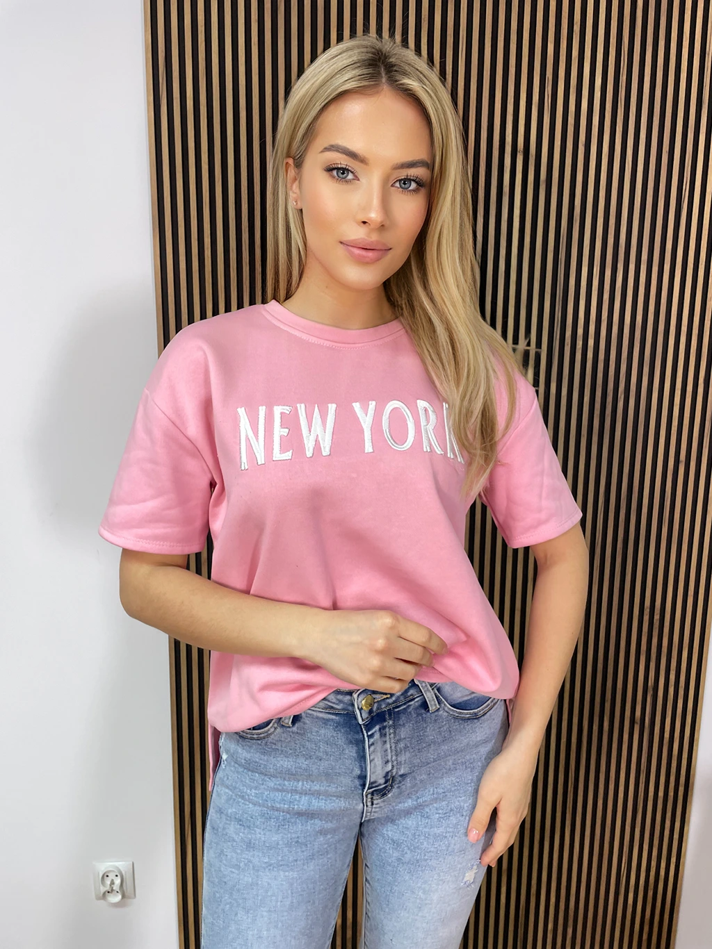 T-shirt NEW YORK Azara różowy