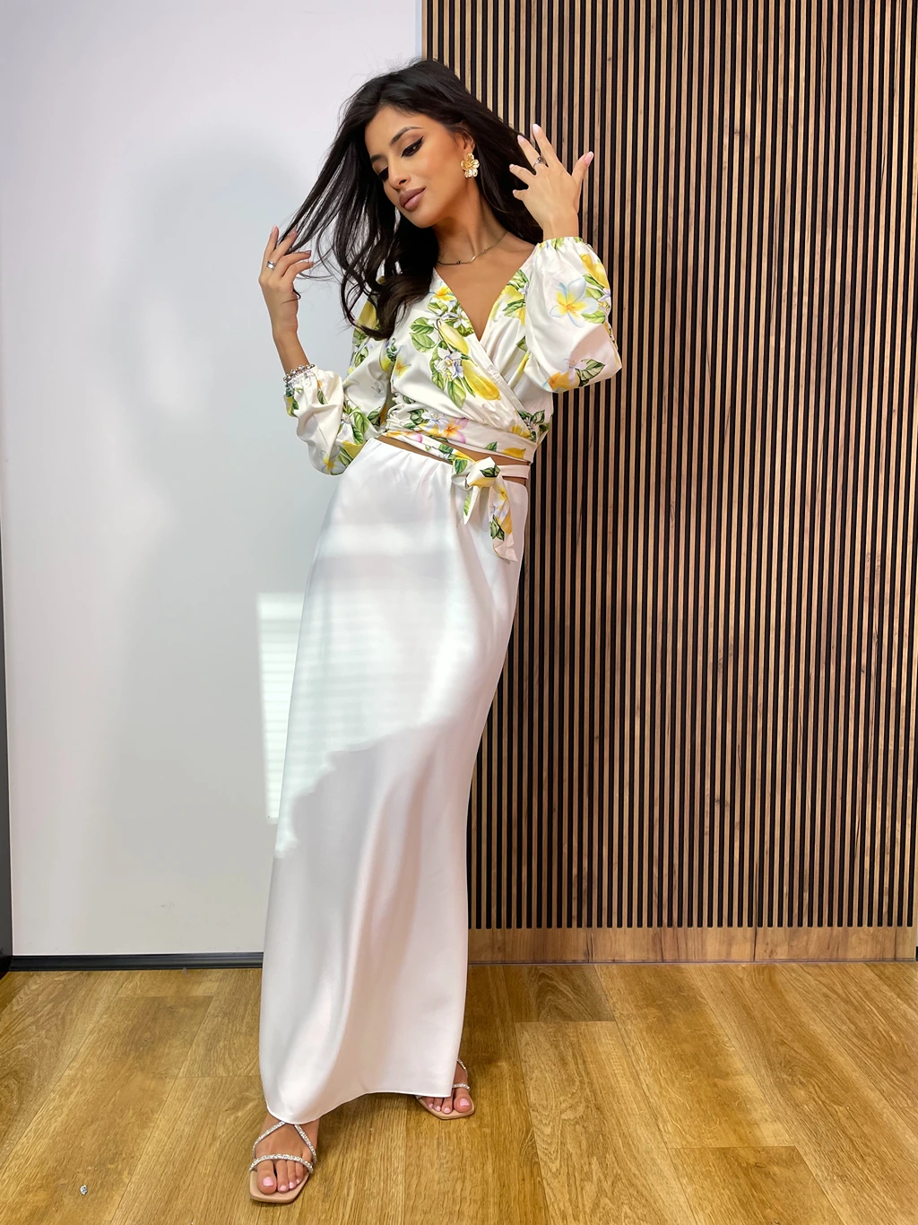 Spódnica MARGARET ala satynowa biała