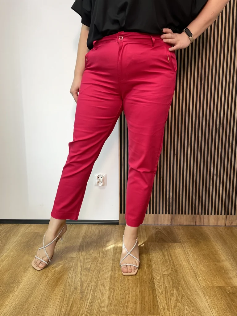 Spodnie Plus Size Dunakeszi cygaretki fuksja