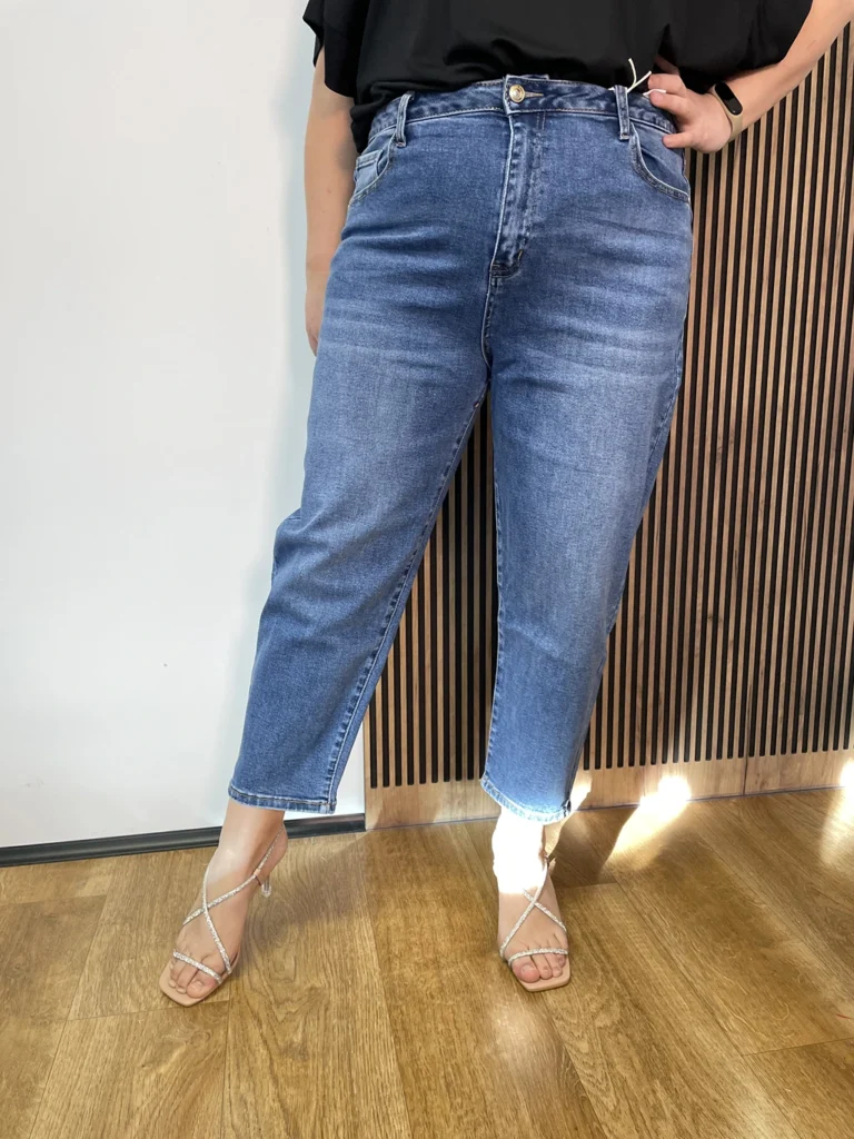 Spodnie ciemne BALLON Plus Size klasyczne