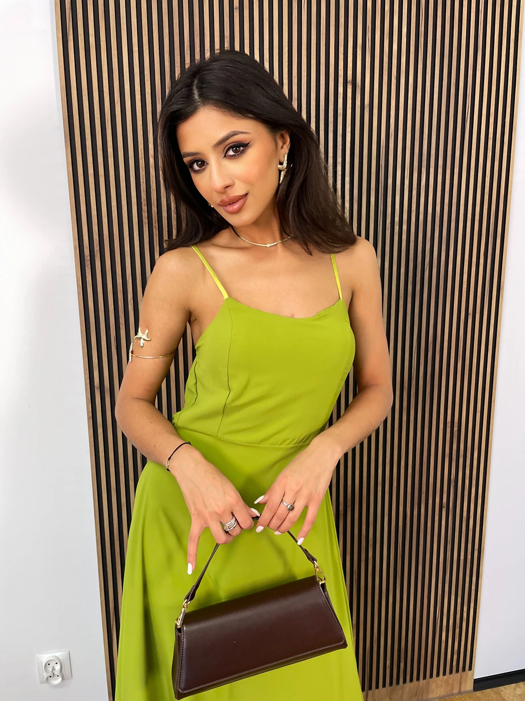 Sukienka IWETTE rozkloszowana pistacja