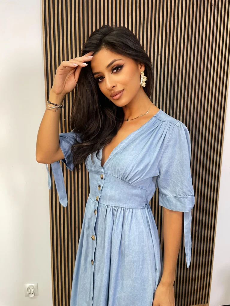 Sukienka AVENTI długa a`la jeans