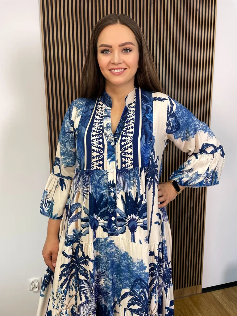 Sukienka SANDS PLUS SIZE długa 100% wiskoza