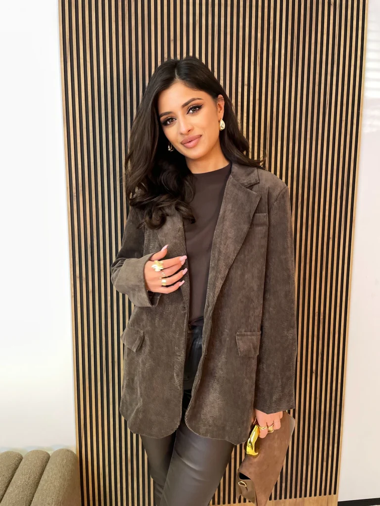 Marynarka ELEN Sztruksowa czekolada