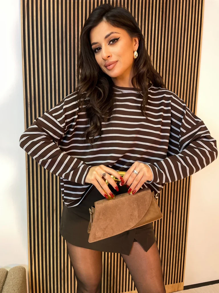 Sweter damski w paski MOJO