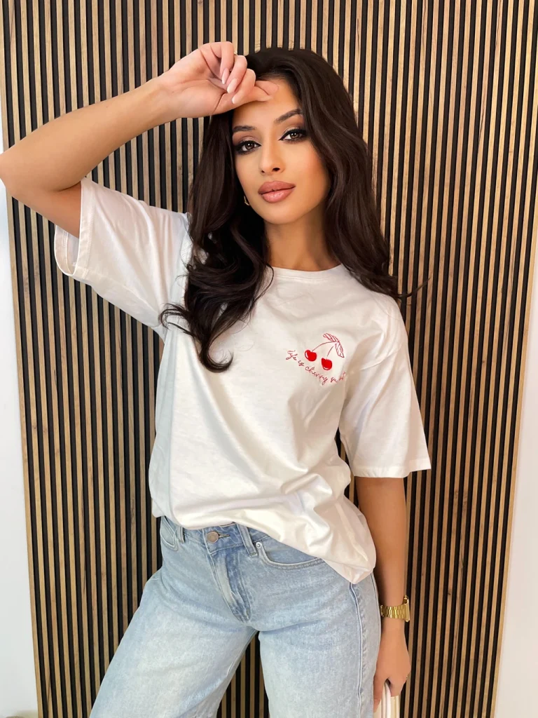 T-shirt damski bawełna MOJO Cherry